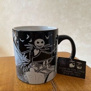 Disney Jack Skellington Jack O Lanterns Glow in the Dark Ceramic Coffee Mug NEW!